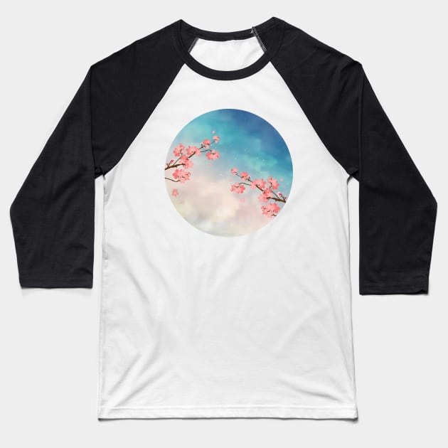 Cherry Blossom Baseball T-Shirt by reivchan